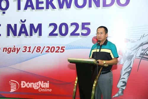 Gần 800 vận động viên tham dự Giải Cúp các câu lạc bộ Taekwondo tỉnh Đồng Nai năm 2025