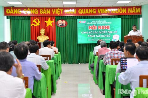 Báo và phát thanh, truyền hình Đồng Tháp: Công bố các Quyết định về công tác cán bộ