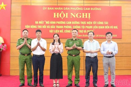 Phường Cam Đường ra mắt mô hình dân vận khéo về thu hồi vũ khí, vật liệu nổ