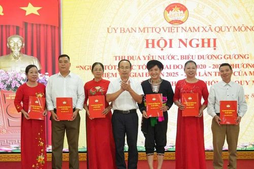 Ủy ban MTTQ Việt Nam xã Quy Mông tổng kết phong trào thi đua yêu nước, biểu dương gương 'Người tốt, việc tốt' giai đoạn 2020 – 2025