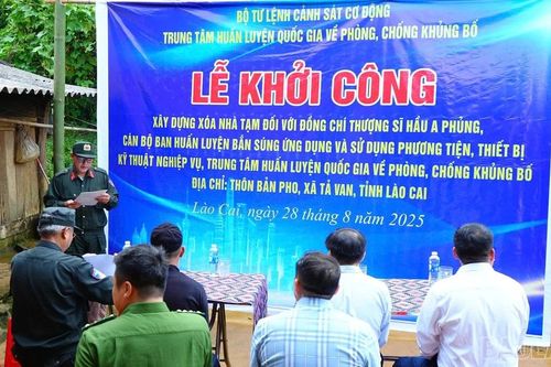 Khởi công xây dựng xóa nhà tạm cho gia đình chiến sĩ gặp khó khăn về nhà ở