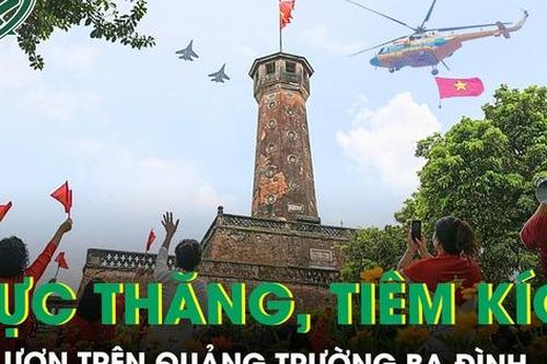Chiêm ngưỡng dàn trực thăng kéo cờ, tiêm kích bay lượn trên Quảng trường Ba Đình
