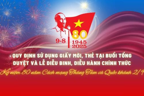 Quy định sử dụng Giấy mời, Thẻ tại buổi Tổng duyệt và Lễ diễu binh, diễu hành chính thức A80