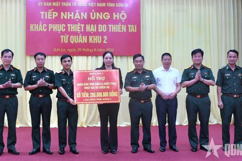 Quân khu 2 hỗ trợ kinh phí giúp tỉnh Sơn La, Điện Biên khắc phục hậu quả thiên tai