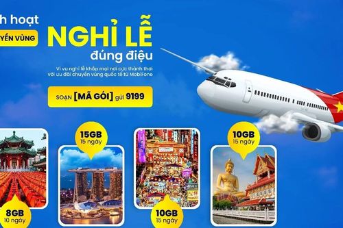 Tận hưởng kỳ nghỉ lễ 2/9 trọn vẹn với các gói 'hot' chuyển vùng quốc tế MobiFone