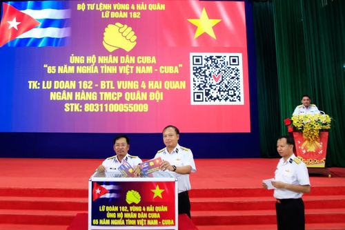 Lữ đoàn 162, Vùng 4 Hải quân phát động chương trình ủng hộ nhân dân Cuba