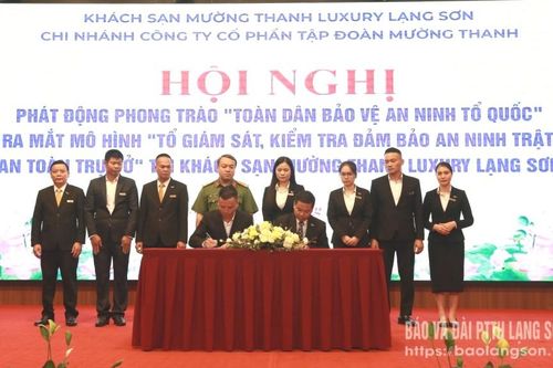 Phát động phong trào 'Toàn dân bảo vệ an ninh Tổ quốc' tại khách sạn Mường Thanh Luxury Lạng Sơn