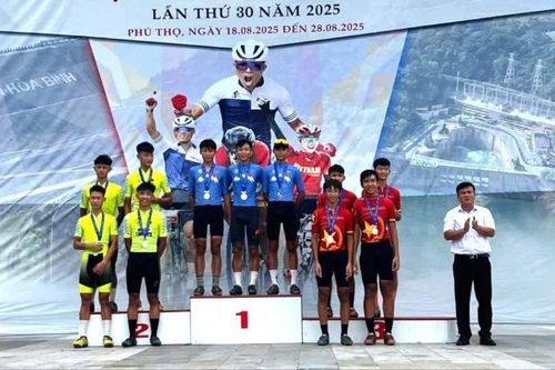 Xe đạp Lào Cai giành giải Nhì toàn đoàn Giải Vô địch Xe đạp đường trường và địa hình trẻ quốc gia lần thứ 30 năm 2025