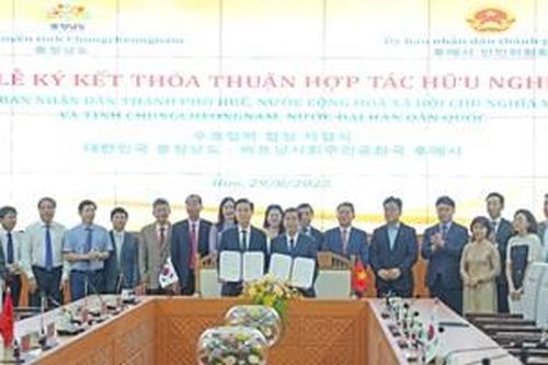 Thành phố Huế và tỉnh Chungcheongnam (Hàn Quốc) thúc đẩy hợp tác toàn diện