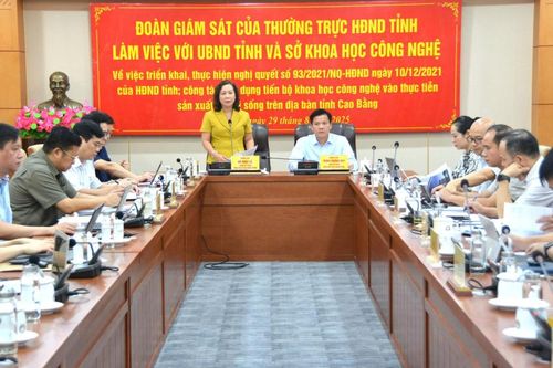 Đoàn giám sát Thường trực HĐND tỉnh làm việc với UBND tỉnh và Sở Khoa học và Công nghệ