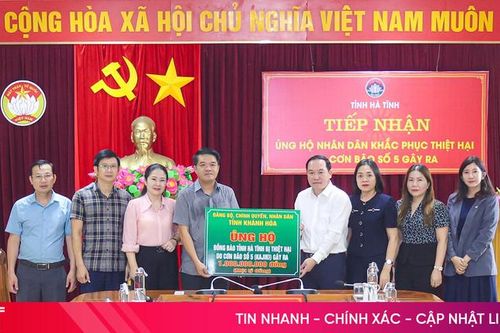 Tỉnh Khánh Hòa hỗ trợ Hà Tĩnh 1 tỷ đồng khắc phục hậu quả thiên tai