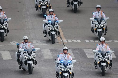 Cận cảnh khối xe bảo vệ, hộ tổng lãnh đạo Đảng và các đoàn khách quốc tế