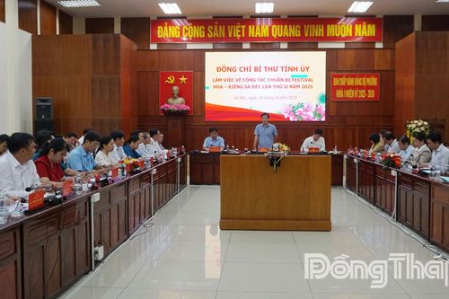 Bí thư Tỉnh ủy Lê Quốc Phong làm việc với Đảng ủy phường Sa Đéc về công tác chuẩn bị Festival Hoa - Kiểng Sa Đéc lần thứ II