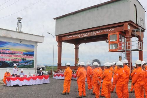 Công ty Thủy điện An Khê-Ka Nak diễn tập phòng-chống thiên tai
