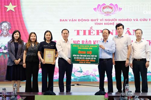 Tỉnh Khánh Hòa hỗ trợ Nghệ An 1 tỷ đồng khắc phục hậu quả bão số 5
