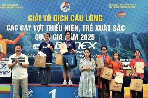 Lâm Đồng đoạt 8 huy chương tại giải Vô địch Cầu lông các cây vợt Thiếu niên - Trẻ xuất sắc quốc gia