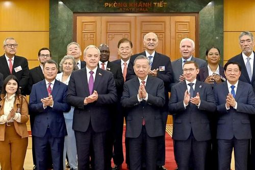 Tổng Bí thư tiếp Trưởng đoàn chính đảng các nước dự Lễ kỷ niệm 80 năm Quốc khánh nước ta