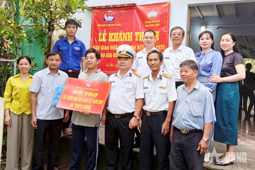 Binh đoàn 20 - Tổng công ty Tân Cảng Sài Gòn khánh thành, bàn giao nhà đại đoàn kết tại Đồng Tháp