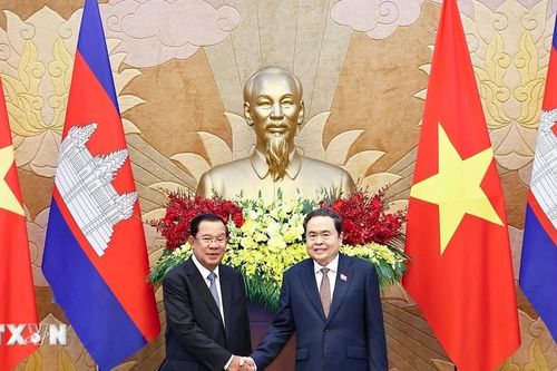 Chủ tịch Quốc hội Trần Thanh Mẫn tiếp Chủ tịch Thượng viện Campuchia Hun Sen