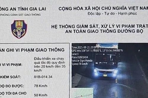 Gia Lai: 2 xe ô tô bị phạt gần 120 triệu đồng do vi phạm tốc độ 28 lần