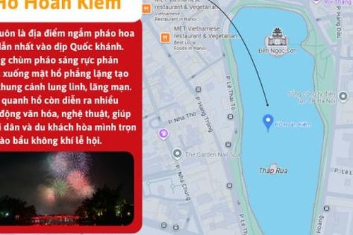 Infographic | Chi tiết các điểm ngắm pháo hoa dịp Quốc khánh 2/9