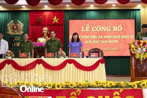 Trại giam Sông Cái công bố Quyết định đặc xá của Chủ tịch nước nhân dịp Quốc khánh 2-9