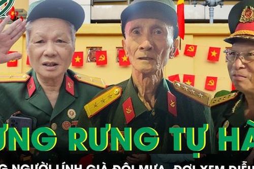Những người lính già đội mưa, rưng rưng tự hào trong ngày hội kỷ niệm 80 năm Quốc khánh