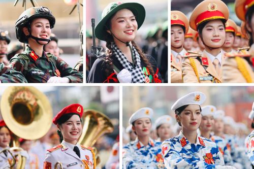 Ngắm những 'bông hồng thép' diễu binh qua phố phường Hà Nội