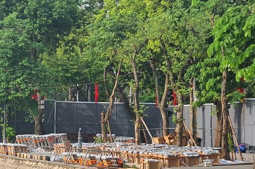 Cận cảnh trận địa pháo hoa Hồ Gươm trước giờ G