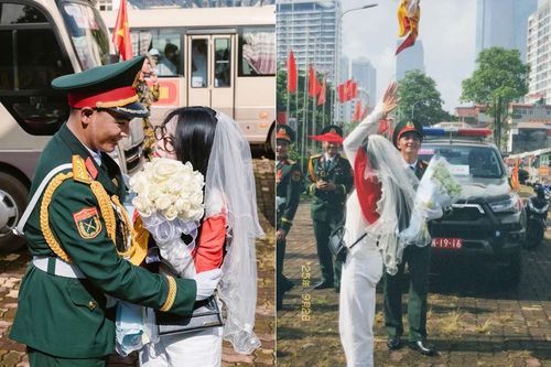 Được chiến sĩ cầu hôn ngay sau diễu binh, cô gái Cần Thơ xúc động nghẹn ngào