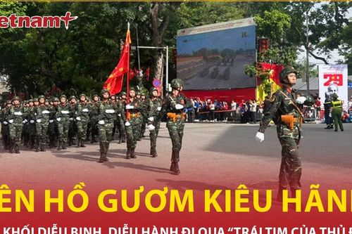 Hồ Gươm rộn ràng khí thế chào đón bước chân đoàn diễu binh