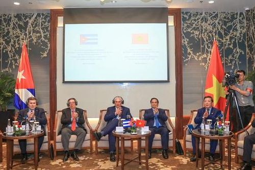 Bí thư thứ Nhất, Chủ tịch nước Cuba Miguel Diaz-Canel Bermudez gặp gỡ doanh nghiệp Việt