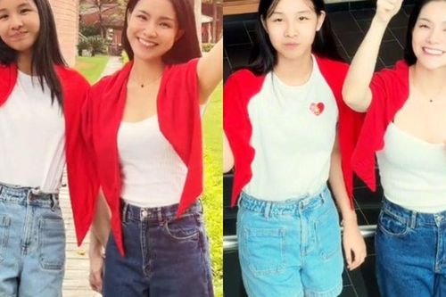 Con gái Hoa hậu Thùy Lâm trổ mã cao lớn phổng phao, bị góp ý vì diện trang phục ngắn khi thể hiện lòng yêu nước