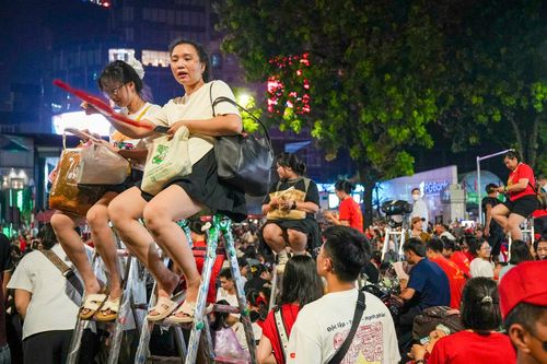 Không ngại giá 'chát', người dân đổ xô thuê thang xem diễu binh A80