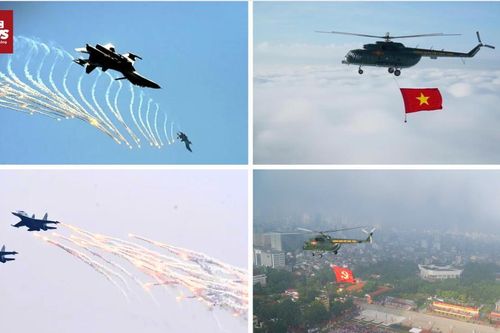 Dàn máy bay xuyên mây, xé gió rực rỡ giữa bầu trời ngày Quốc khánh