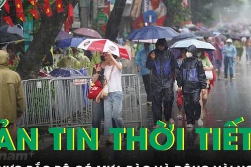 Bản tin thời tiết: Khu vực Bắc Bộ có mưa rào và dông bất chợt