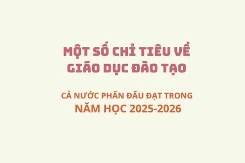 Một số chỉ tiêu về giáo dục và đào tạo trong năm học 2025-2026