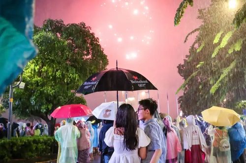 Người dân TP.HCM ngắm pháo hoa mừng Quốc khánh trong mưa lớn