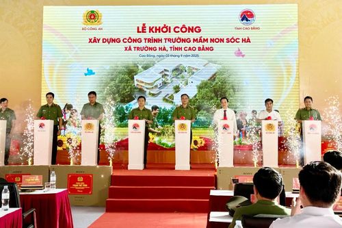 Bộ Công an khởi công xây dựng Trường Mầm non Sóc Hà, xã Trường Hà