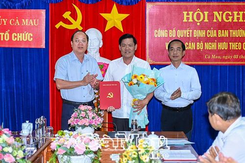 Ban Thường vụ Tỉnh ủy trao quyết định nghỉ hưu cho cán bộ