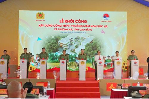 Khởi công xây dựng Trường mầm non Sóc Hà do Bộ Công an trao tặng kinh phí