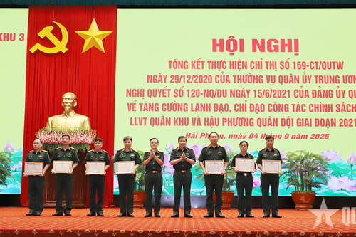Quân khu 3 lãnh đạo, chỉ đạo thực hiện hiệu quả công tác chính sách
