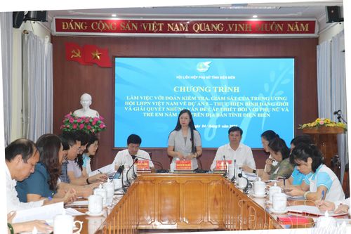 Trung ương Hội LHPN Việt Nam kiểm tra việc triển khai Dự án 8 trên địa bàn tỉnh Điện Biên