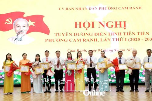 Phường Cam Ranh tuyên dương 13 tập thể, cá nhân điển hình tiên tiến