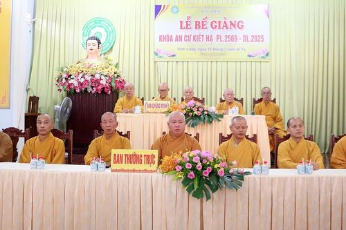 Vĩnh Long: Lễ bế giảng khóa An cư kiết hạ Phật lịch 2569 tại chùa Lưỡng Xuyên