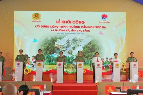 Bộ Công an xây dựng Trường mầm non Sóc Hà, tỉnh Cao Bằng