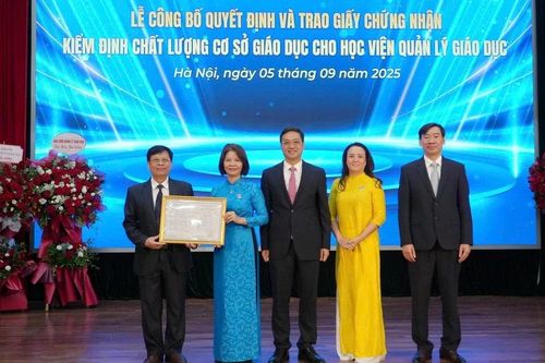 Học viện Quản lý giáo dục đạt kiểm định chất lượng cơ sở giáo dục chu kỳ 2