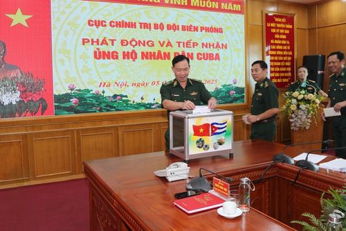 Cục Chính trị BĐBP phát động và tiếp nhận ủng hộ nhân dân Cuba