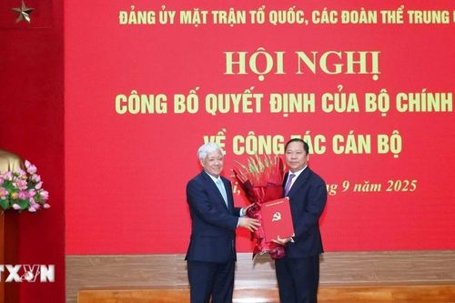 Ông Nguyễn Phi Long giữ chức Phó Bí thư Đảng ủy MTTQ, các đoàn thể Trung ương