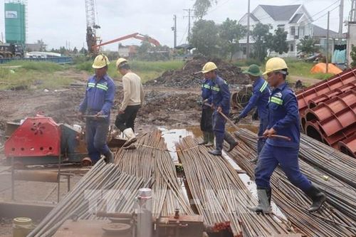 Hình ảnh khí thế trên công trường cao tốc Cao Lãnh – An Hữu